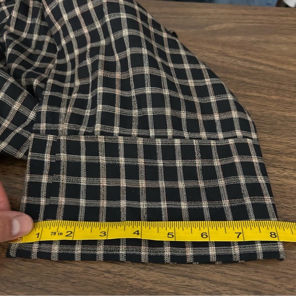 💕 NWT Zara Black and Tan Checkered Pants S - Picture 11 of 11